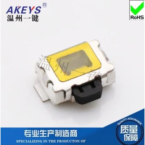 10PCS TS-A013A 3*4mm Waterproof tact switch side press 2 pin SMD/SMT vertical without column