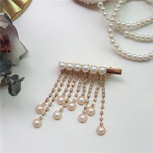 2020 Spring And Summer New Style Pearl Hairpin Korean Simple Fringed Duckbill Hair Accessories