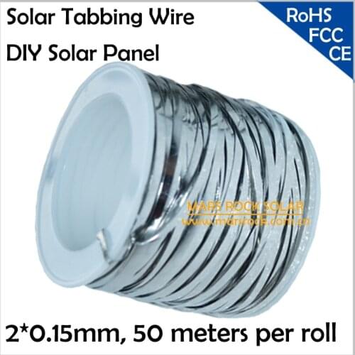 50meter 2x0.15mm or 1.8x0.16mm Solar Tabbing Wire, Solar Welding Wire, Solar Connection Wire for DIY Solar Panel, Free Shipping