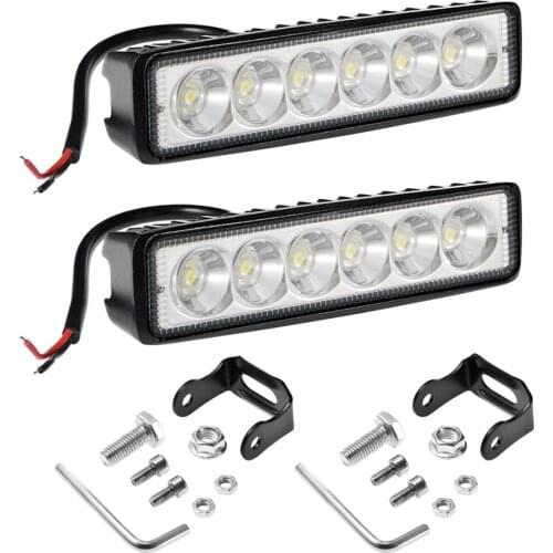 6 inch 18w Led Light Bar Offroad Spot Work Light 30W Barre Led Working Lights Beams Car Accessories for Truck ATV 4x4 SUV 12V