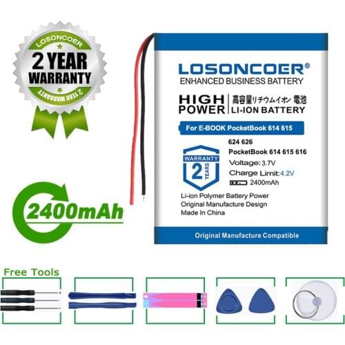 2400mAh 306075 Battery For E-BOOK PocketBook 614 615 616 624 626 Digma E628 R657 R659 Battery 4G-15 / 4K-19 Touch Lux 3