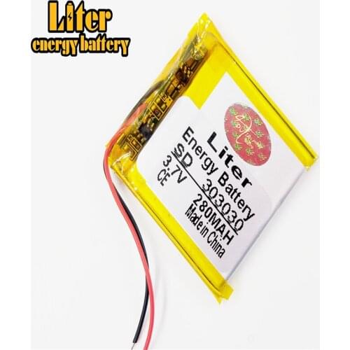Li-po XHR-2P 2.54 280mAh 303030 3.7V lithium polymer battery tape reading business pen Bluetooth device
