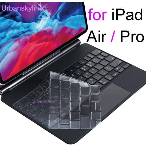 Keyboard Cover for iPad Pro 12.9 Pro 11 Magic 10.5 Air 4 3 7 8 2020 Smart Case Folio Black Clear Film Skin Silicon Protector TPU