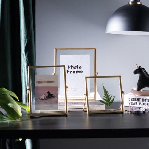 Cutelife Nordic Gold Metal Painting Picture Poster Frame DIY Wall Photo Cube Frame Baby A4 Poster Black Family Decorative Frame