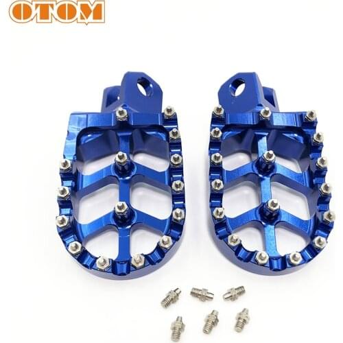 OTOM Off-Road Motorcycle Part CNC Foot Pegs Footpeg Pedals Rests With Teeth Front Footrest For SUZUKI RM RMZ DRZ 125 250 400 450