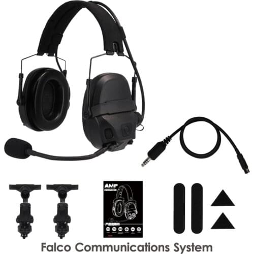 FCS AMP Double Channel Tactical Hunting Headset Pickup Noise Reduction Headphone Tactical Protective Headset for Shooting