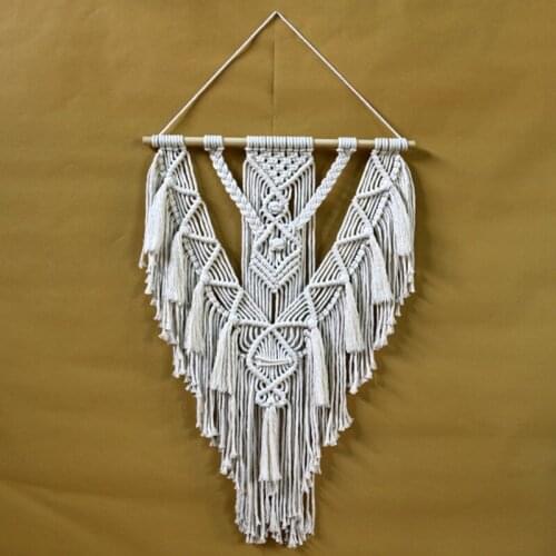 Hot Macrame Wall Hanging Tapestry Wall Decor Boho Chic Bohemian Woven Home Decoration