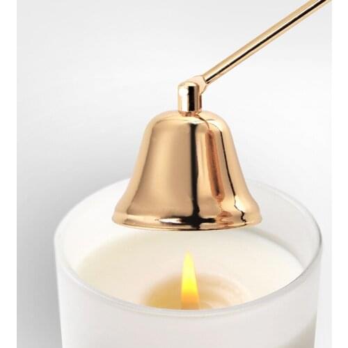 Stainless Steel Candle Snuffer Tool Long Handle Bell Extinguisher Accessory Putting Out Extinguish Candle Wicks Accessories