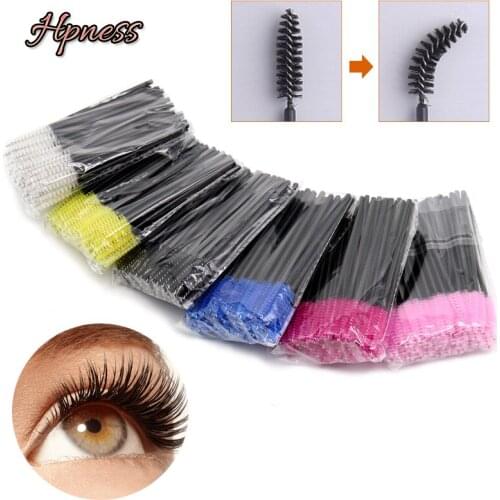 Professional Mascara Wands Brush Applicator Disposable Cosmetic Brush for Eyelashes Extension Eyebrow Brush 50 pieces /Lot