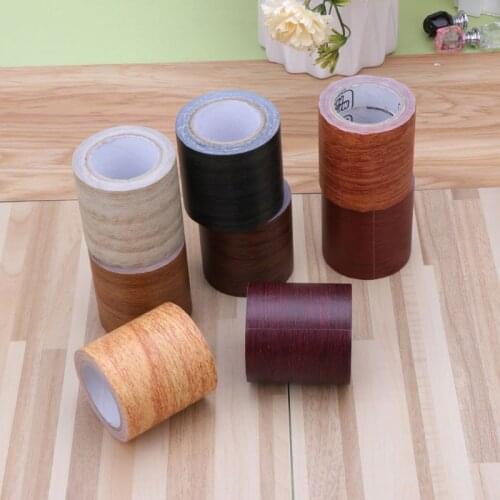 5M/Roll Realistic Woodgrain Repair Adhensive Duct Tape 8 Colors For Furniture