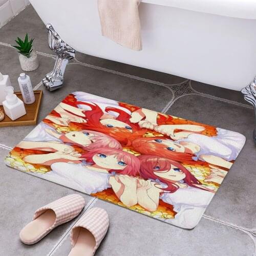 GoToubun no Hanayome 3D Print Doormats Rectangle Non-Slip DoorMat Bedroom Kitchen Entrance Print Door rugs Dropshipping