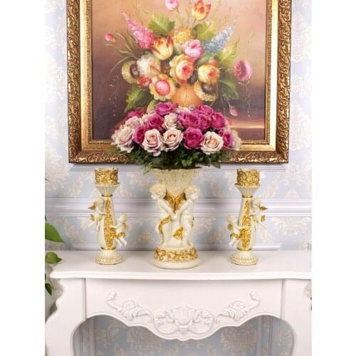 Creative angel candlestick home decoration candle holder living room TV cabinet porch furnishings craft dinner table candlestick