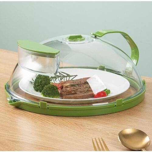 Fresh-keeping Lid Plastic Cover Lid Microwave Food Anti-Sputtering Cover With Handle Heat Resistant Microwave Lid Kitchen Tools