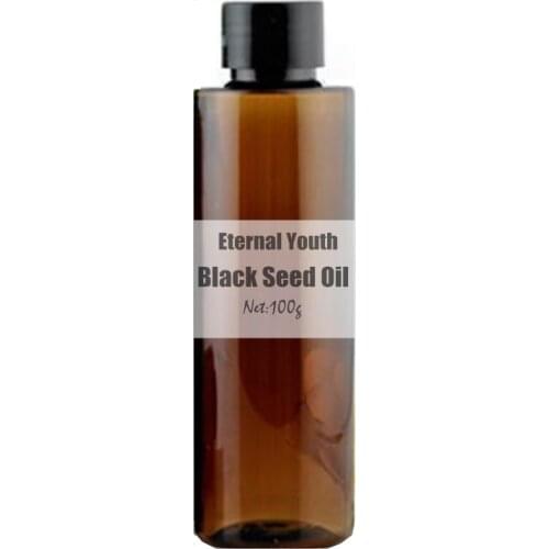 Black Seed Oil Cold Pressed Organic Cumin Nigella Sativa Pure Essential Oil 100g/bottle Beauty