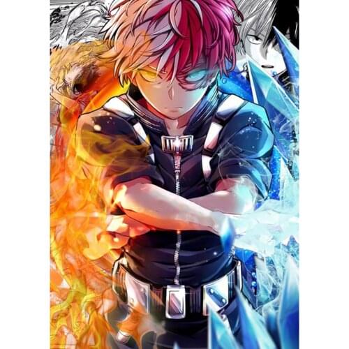 My Hero Academia DIY Embroidery 11CT Cross Stitch Kits Craft Needlework Printed Canvas Cotton Thread Home Decoration Wholesale