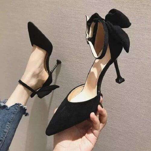 2021 summer new high heels fashion all-match pointed sexy stiletto French girl