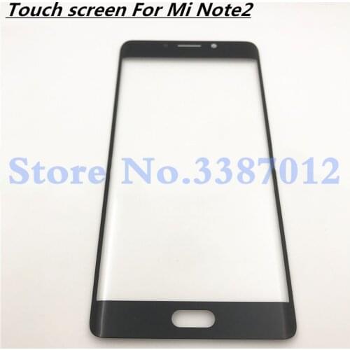 New Genuine Original Black For Xiaomi Mi Note2 Note 2 Front Glass Touch Screen LCD Outer Panel Lens Repair Part