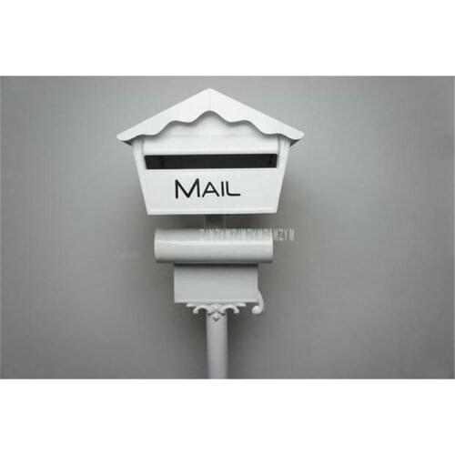 Mordern Security Metal Stand Mailbox Postbox Metal Outdoor Letterbox Garden Park Secure Mail box Letter Box Height 128cm 1023b