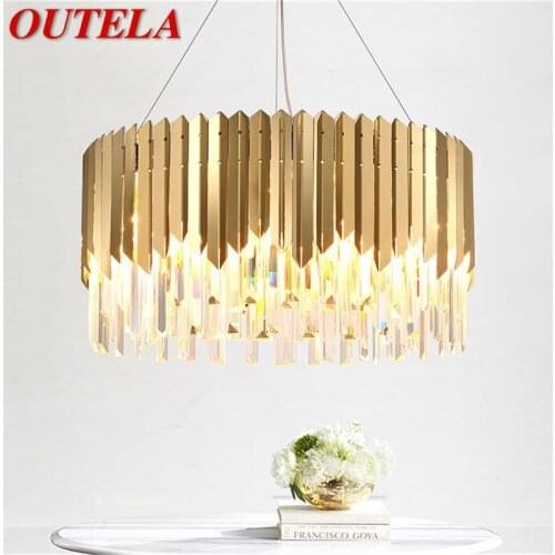 OUTELA Pendant Light Postmodern Luxury Gold LED Lamp Fixture Decorative For Home Dining Living Room