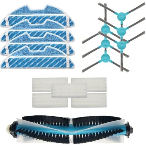 Dust Hepa Filter Side Brush Mop Pad Roller Brush for Cecotec Conga 1390 Cecotec Conga 1290 Robotic Vacuum Cleaner Spare Parts