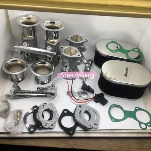SherryBerg set of 45dcoe 45 dcoe 45mm Twin Throttle Bodies+TPS+air horns+air filter+linkage FOR Weber/Dellorto/Solex DCOE/DHLA
