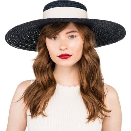 2021 Spring And Summer New Design Handmade Straw Hepburn Style Elegant Retro Mesh Ladies Vacation Sun Hat Female Casual Hat