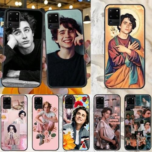 Timothee Chalamet Phone case For Samsung Galaxy Note 4 8 9 10 20 S8 S9 S10 S10E S20 Plus UITRA Ultra black silicone shell tpu