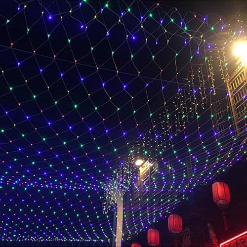 LED Waterproof Net Mesh Fairy String Decorative Lights 96 LEDs/200 LEDs Lights for Christmas Outdoor Wedding Garden Home Decor