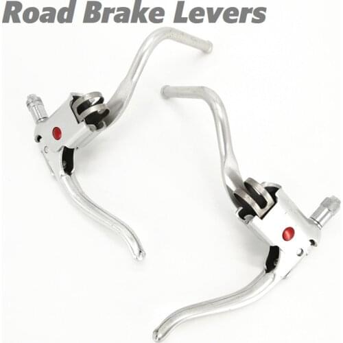 Road Bicycle Brake Levers Road Handlebar-Bent Bar Brake Lever C-Type Caliper Double Control Brake Handle 22.2mm Aluminum Alloy