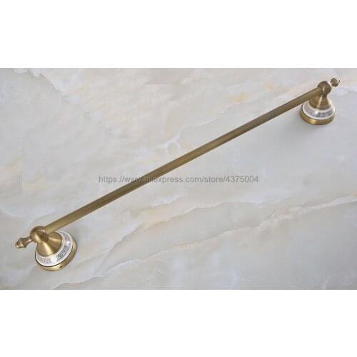 Towel Bars Single Rail Antique Brass Towel Holder Bath Shelf Towel Hanger Wall Mounted Bathroom Accessories Nba573