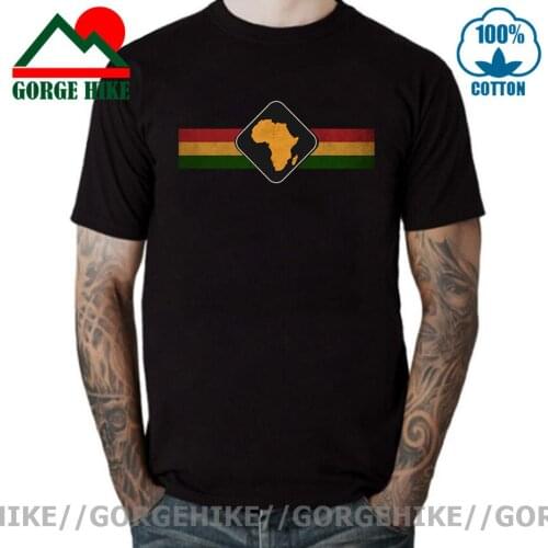 Vintage Africa Rasta Map Session T shirts Retro Rastafari T-shirt Jamaica Lion of Judah Tee shirt African Pride Tshirt Camisetas