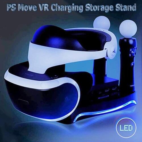 Second Generation 4 In 1 for PS Move VR Charging Storage Stand for PSVR Headset Bracket for PS VR Move Showcase
