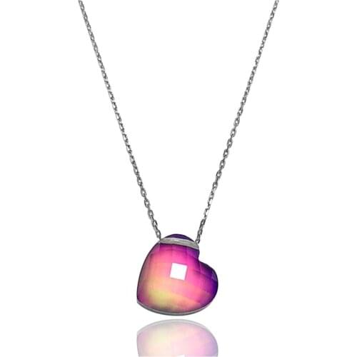 Adel silever women 925 Sterling Silver necklace Stylish elegant natural necklace, radioum reinforced antiallergic necklace