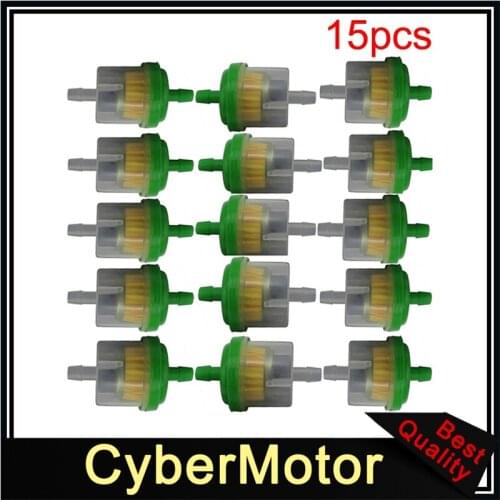 15x Plastic Fuel Filter Cleaner For KX KLX Dirt Pit Motor Bike Motorcycle ATV Quad 4 Wheeler Snowmobile Go Kart Buggy