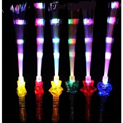 2 root optical fiber sticks electronic light sticks glow sticks for flash concert glow sticks party KTV night market props