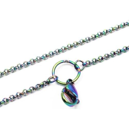 New Arrival 5pcs/lot Colours Stainless Steel Floating Locket Chains 80cm Chain Necklace For Men Necklace DIY Women Jewelry