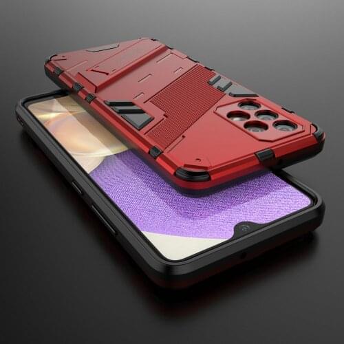 A 32 4G Punk Cool Back Panel for Samsung Galaxy A32 2021 Bumper Case Hard Holder Shell Samsung A32 Case SM-A325 Cover Shockproof