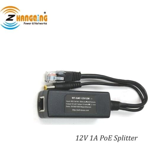 48V to 12V POE Active Gigabit POE splitter 12V 1A For None PoE Function IP Phone