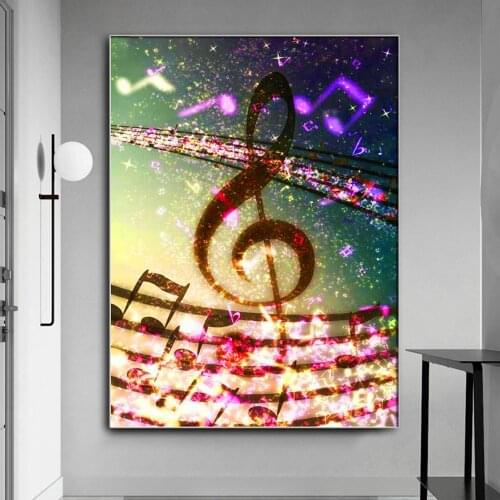 5d diy diamond painting music Note icon full square round drill rhinestone 3d diamond embroidery rhinestone mosaic decoration