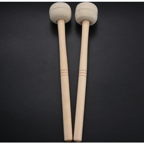Drumsticks, Wool Felt Drum Sticks, Non-Slip Bass Drum Sticks, Indispensable Musical Instrument Accessories (2 Pieces)