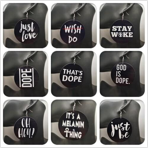 Free Shipping!!Newest DOPE Wooden Earrings