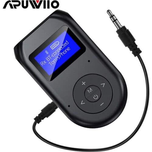 Bluetooth 5.0 Audio Receiver Transmitter 3.5MM AUX 3.5 Jack USB Music Stereo Wireless Adapters with LCD Car Handsfree for TV PC