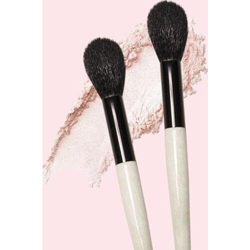 Wooden Handle Goat Hair Powder Blush Detail Brush Face Makeup Highlighter Blending Brush Natural Lightweight Cosmetics Tools