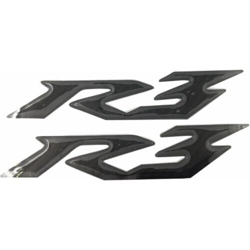 For YAMAHA High quality carbon fiber emblem sticker decals 3D raise R3 Style