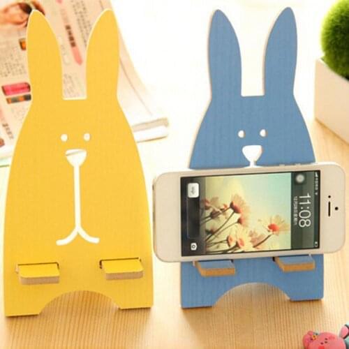 40%HOTPortable Wood Mobile Phone Cellphone Holder Desktop Mount Stand Bracket Rack
