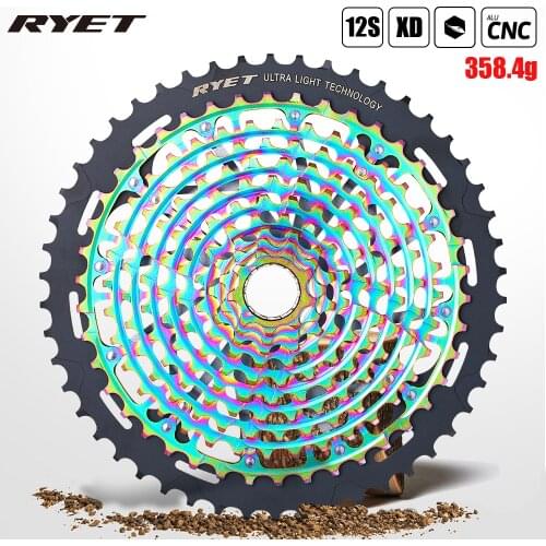 MTB 12Speed 9-50T Cassette Ultimate pro 12S 50T XD Cassette 12v Rainbow 375g ULT pro Sprocket Ultralight 12V 1299 k7 For xd hub