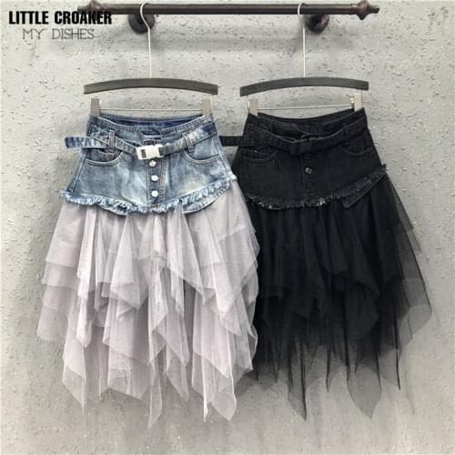 Little croaker Denim Skirts For Women