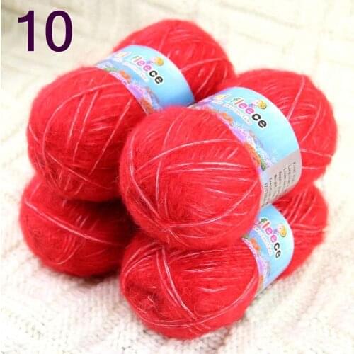 Sale 4SkeinX50gr Luxury Fluffy Soft NEW MOHAIR Shawls Hand Knit Crochet Yarn red 82210