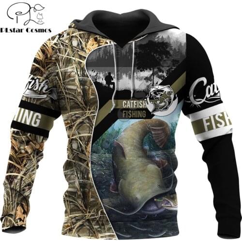 Catfish Fishing 3D Printed Mens Hoodie Harajuku Streetwear autumn hoodies Sweatshirt Unisex Casual Jacket Tracksuits KJ0110