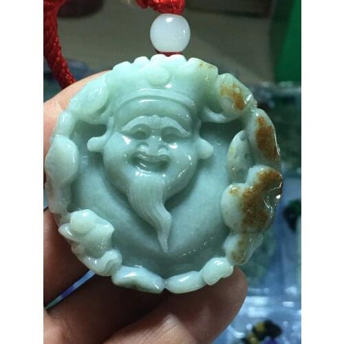 Real 7A Myanmar jade Hand-Carved jade emperor green jade pendant jade necklace pendants jewelry jade necklaces woman men